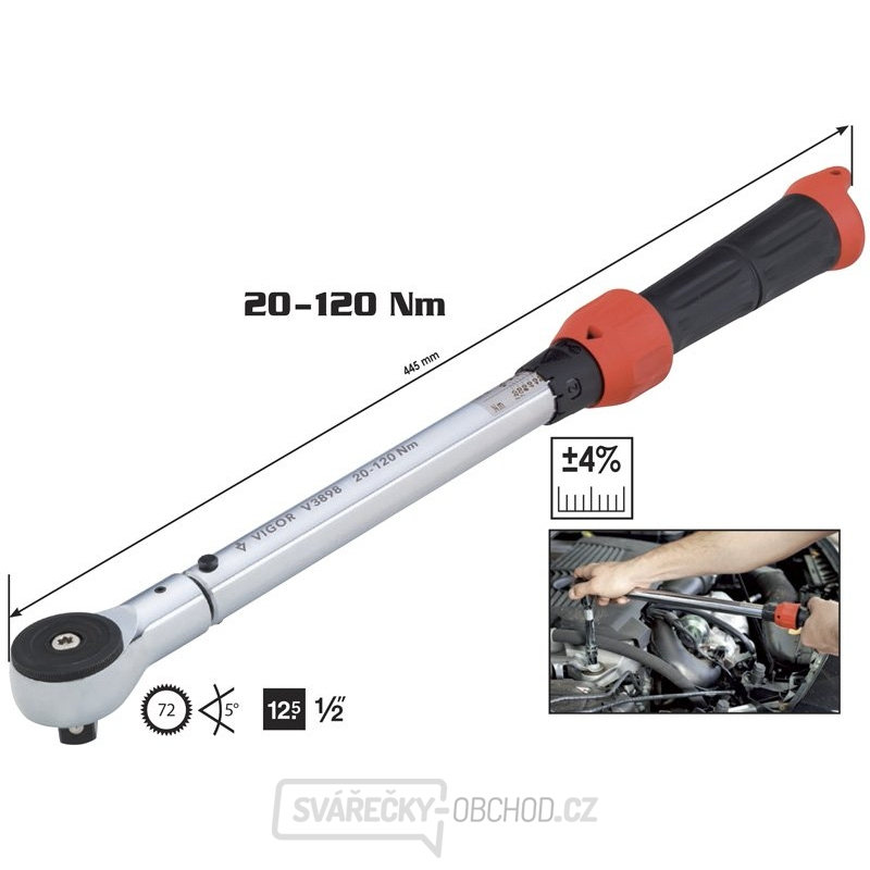 Momentový klíč VIGOR V3898