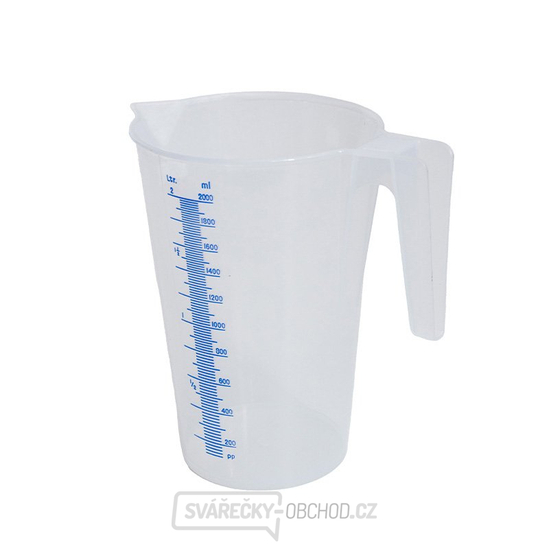 Průhledná polypropylénová odměrná nádobka 2 l