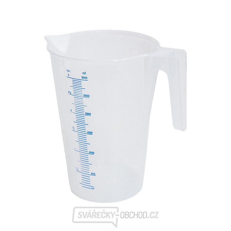 Průhledná polypropylénová odměrná nádobka 3 l
