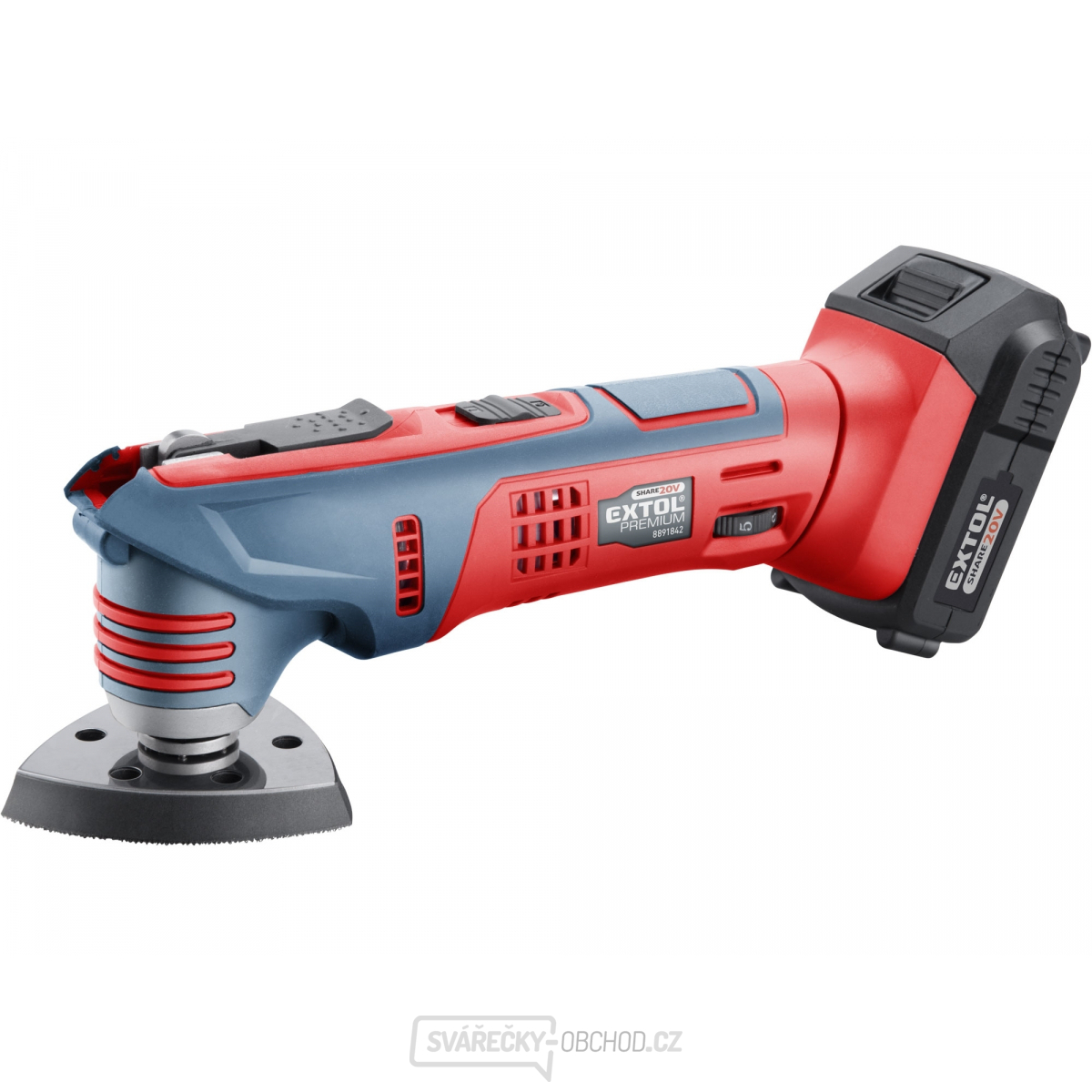 Bruska multifunkční aku SHARE20V, rychloupínací, 20V Li-ion, 2000mAh