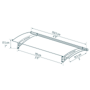 Palram Aquila 1500 vchodová stříška Náhled