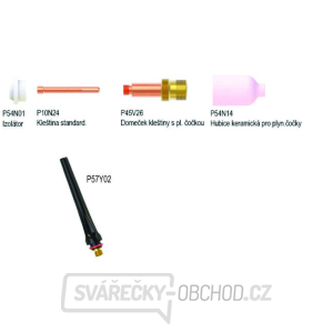 Sada vybavení PARKER SGT 17/18/26 s čočkou 2.4 včetně krytu elektrody Sada vybavení PARKER SGT 17/18/26 s čočkou 2.4 včetně krytu elektrody gallery main image