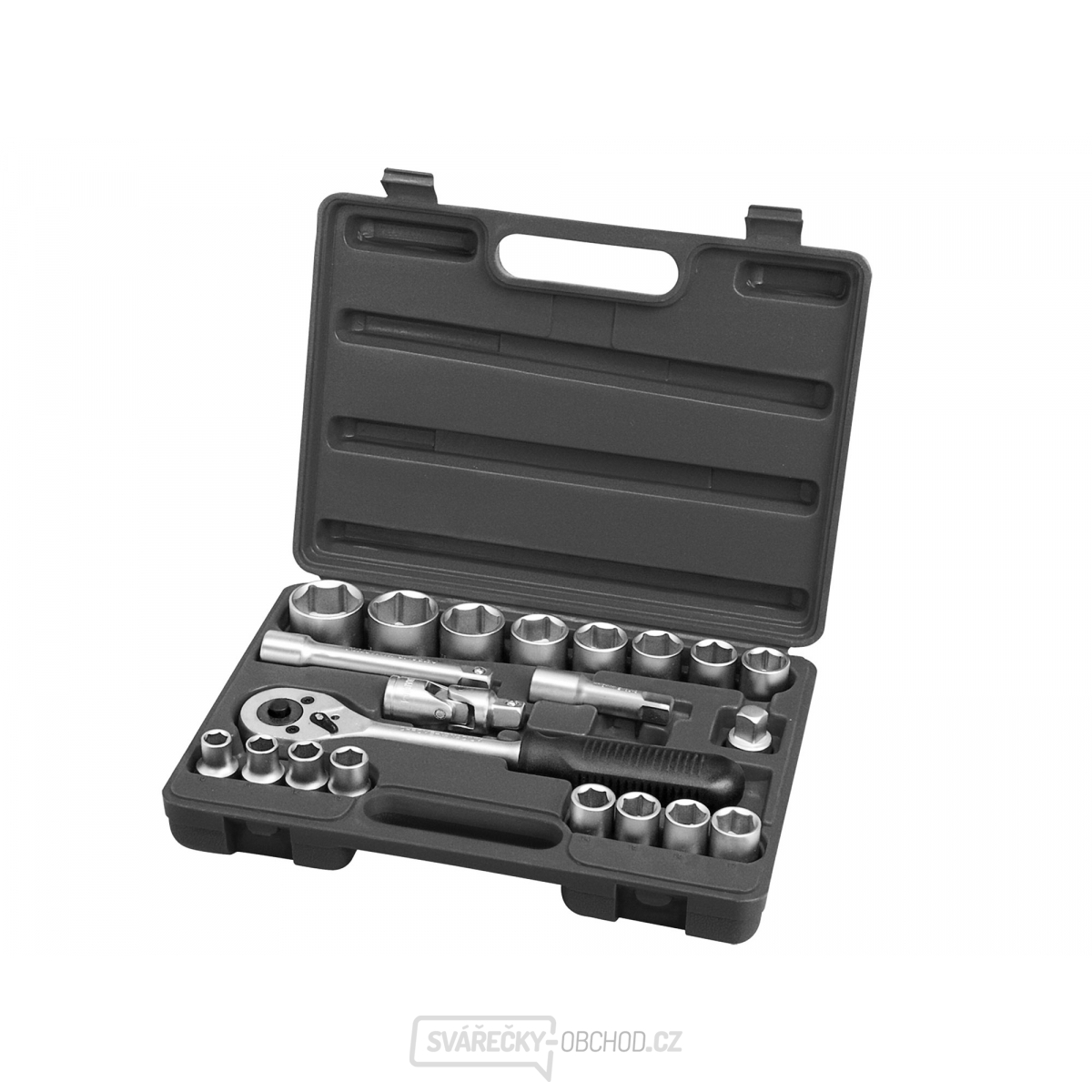 Hlavice nástrčné, sada 21ks, CrV, 1/2"