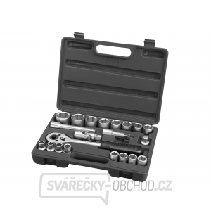 Hlavice nástrčné, sada 21ks, CrV, 1/2 Hlavice nástrčné, sada 21ks, CrV, 1/2