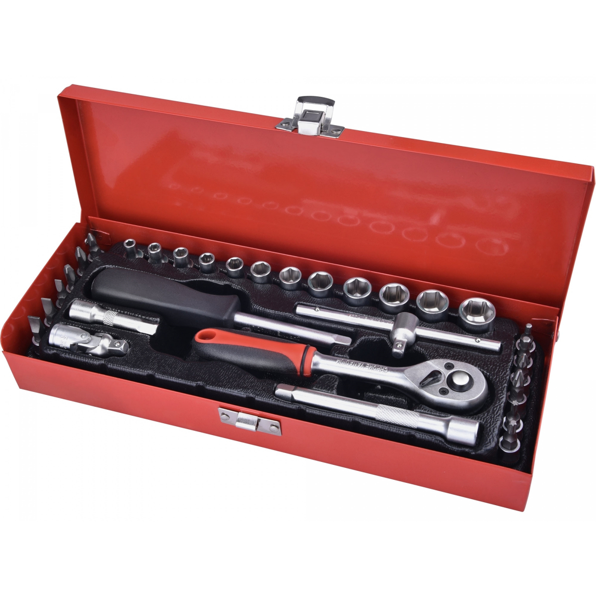 EXTOL PREMIUM Hlavice nástrčné, sada 30ks, CrV, 1/4