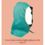 Ochranná kukla z nehořlavé bavlny PROBAN s ochrannou zátylku(zelená) gallery main image