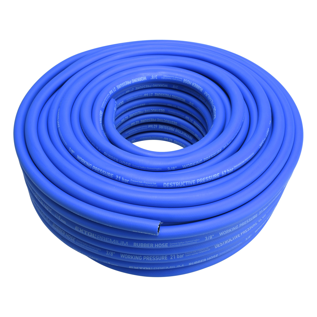 Levně EXTOL PREMIUM Hadice vzduchová, guma, 3/8" (9/15mm), 50m 8865145