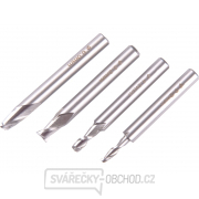 Frézy stopkové, sada 4ks, ∅3,2-4-6-6,3mm Frézy stopkové, sada 4ks, ∅3,2-4-6-6,3mm gallery main image