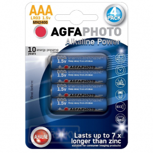 AgfaPhoto Power alkalická baterie LR03/AAA, blistr 4ks