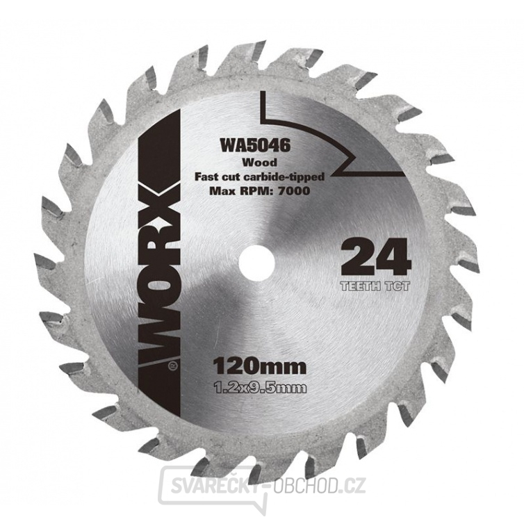 WA5046 - Kotouč na dřevo 120x9,5 pro WU427, Worxsaw XL
