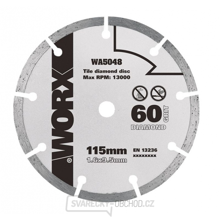 WA5048 - Diamantový kotouč 115 x 9,5  pro WU427, Worxsaw XL