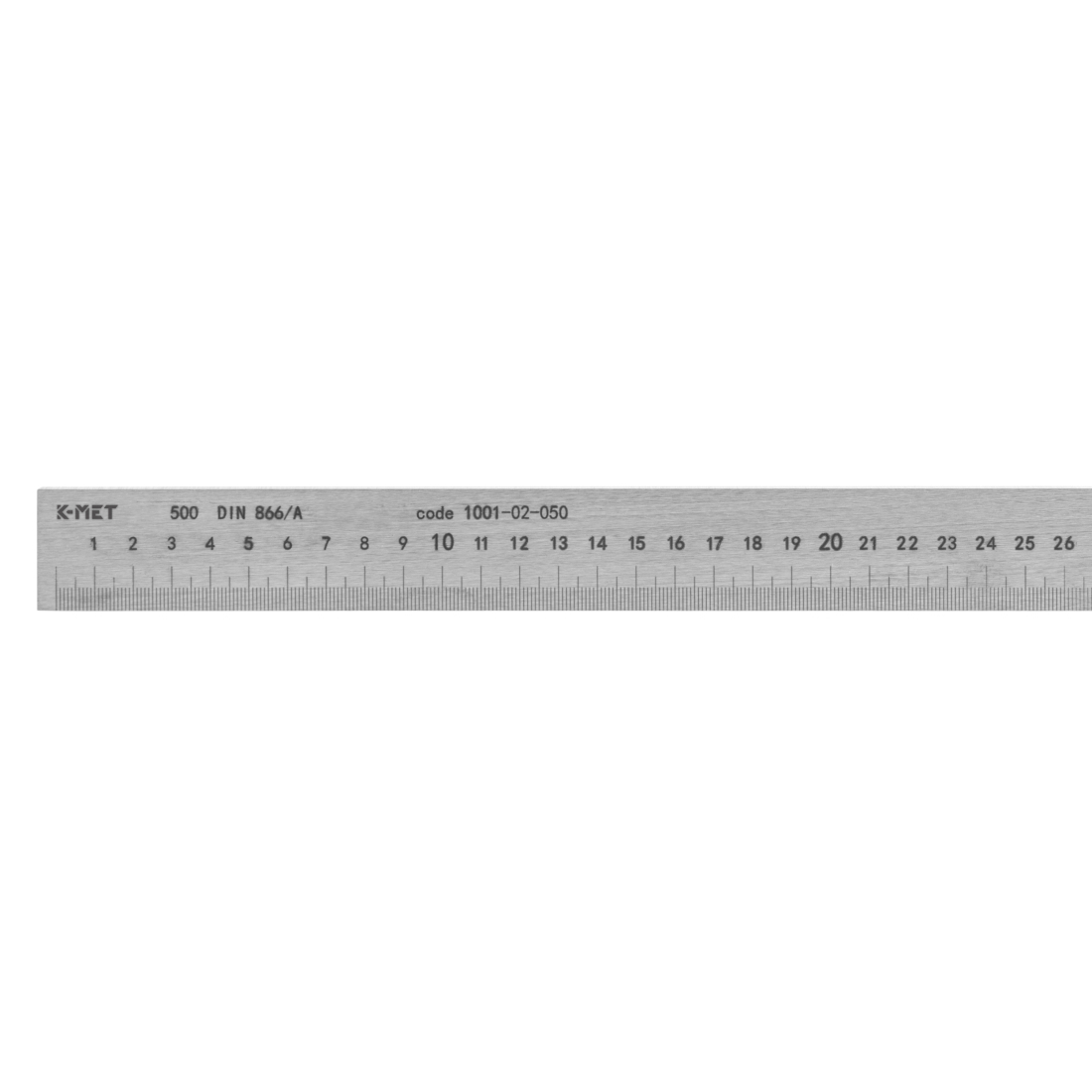 Měřítko bez povrchové úpravy 1000 mm s přesahem KINEX, DIN 866/A 1001-02-100