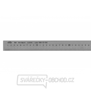 Měřítko bez povrchové úpravy 1000 mm s přesahem KINEX, DIN 866/A