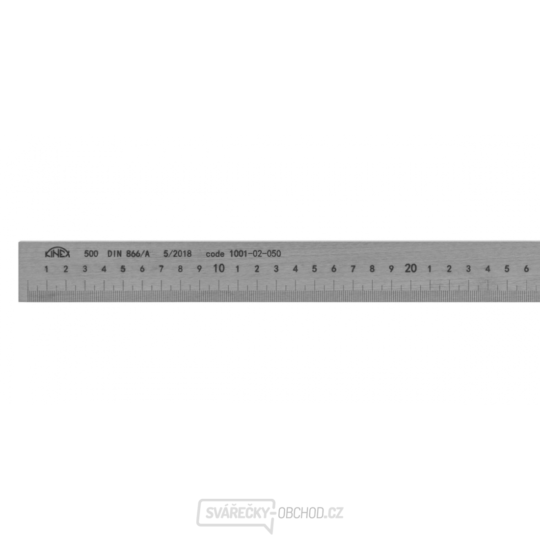 Měřítko bez povrchové úpravy 1500 mm s přesahem KINEX, DIN 866/A