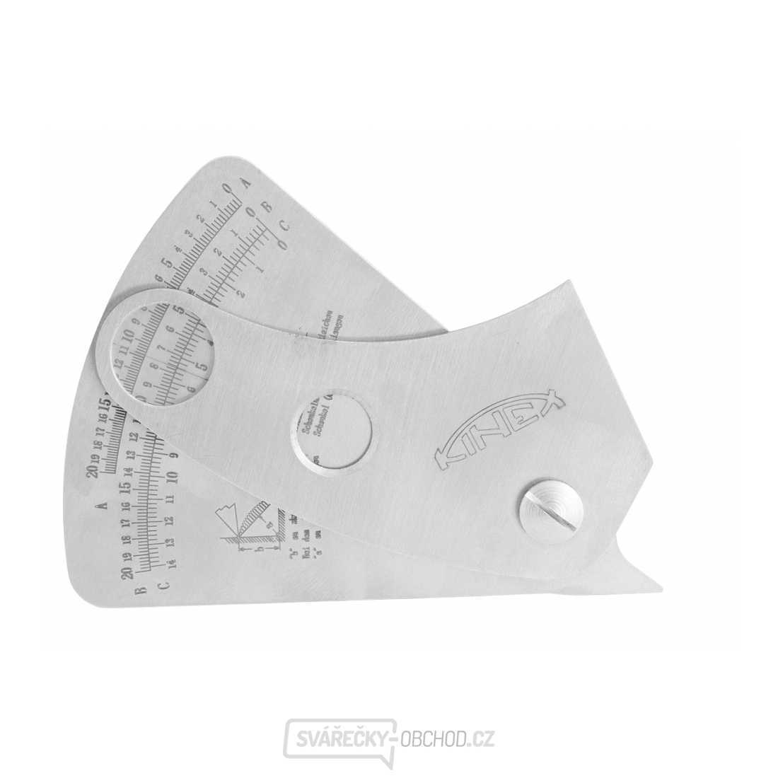 Měrka na svary - 3 stupnice, INOX