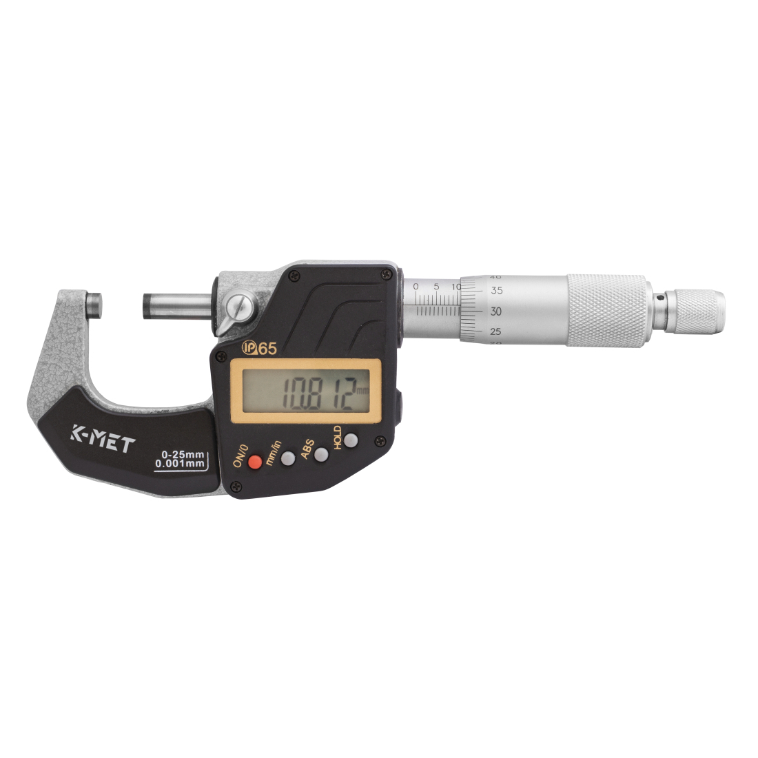 Digitální mikrometr třmenový KINEX ABSOLUTE ZERO, 50-75 mm, 0,001mm, DIN 863, IP 65 7030-05-075