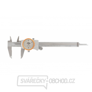 Posuvné měřítko s číselníkovým úchylkoměrem KINEX 200 mm, 0,02 mm, nárazuvzdorný, ČSN 25 1235, DIN 862 Posuvné měřítko s číselníkovým úchylkoměrem KINEX 200 mm, 0,02 mm, nárazuvzdorný, ČSN 25 1235, DIN 862 gallery main image