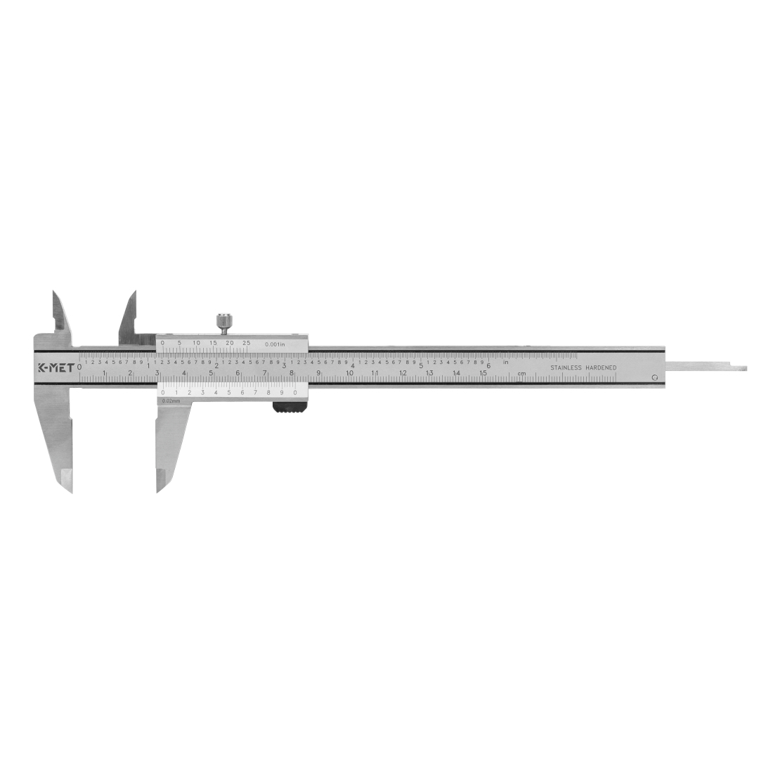 Levně Posuvné měřítko s hloubkoměrem KINEX 300 mm, 0,02 mm, aretace šroubkem, paralelní vedení, monoblok, TOP QUALITY, DIN 862 6000-02-300