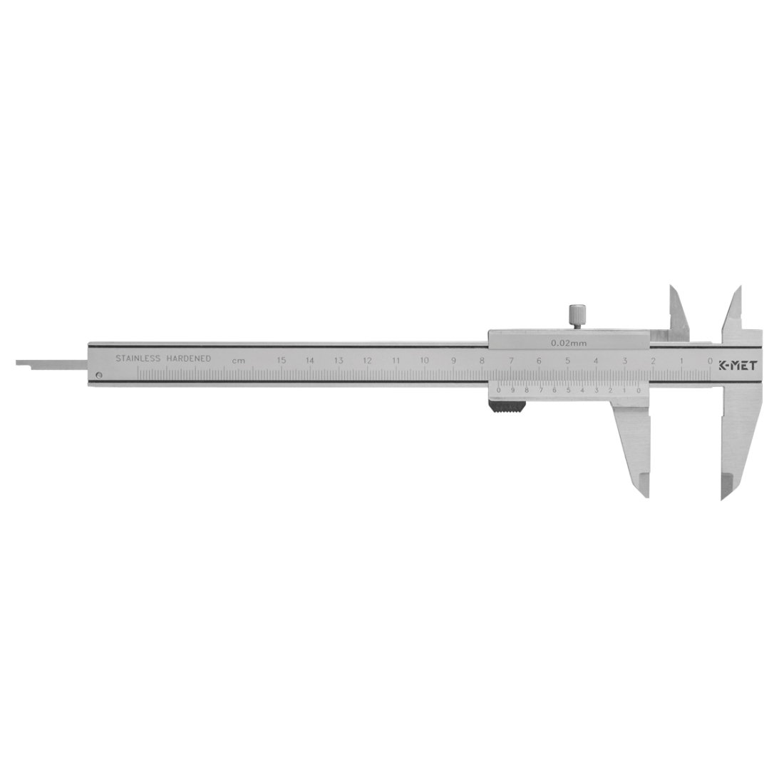Levně Posuvné měřítko KINEX 150 mm, 0,02 mm, 40 mm, paralelní vedení - PRO LEVÁKY, DIN 862 6000-12-150