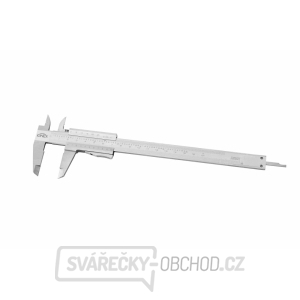 Posuvné měřítko KINEX 160 mm, 0,02 mm, aretace tlačítkem, mm+inch, monoblok, ČSN 25 1238, DIN 862 Posuvné měřítko KINEX 160 mm, 0,02 mm, aretace tlačítkem, mm+inch, monoblok, ČSN 25 1238, DIN 862