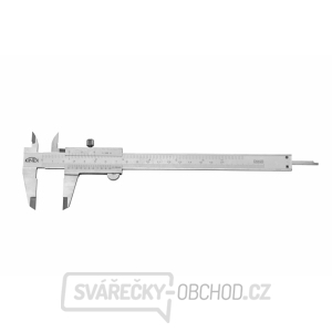 Posuvné měřítko KINEX 160 mm, 0,05 mm, aretace šroubkem, mm+inch, monoblok, ČSN 25 1238, DIN 862