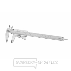 Posuvné měřítko KINEX 150 mm, 0,05 mm, aretace tlačítkem, mm+inch, monoblok, ČSN 25 1238, DIN 862 Posuvné měřítko KINEX 150 mm, 0,05 mm, aretace tlačítkem, mm+inch, monoblok, ČSN 25 1238, DIN 862