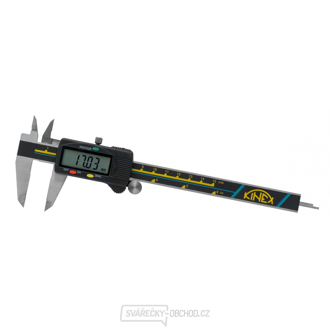 Digitální posuvné měřítko KINEX, 200 mm, DIN 862