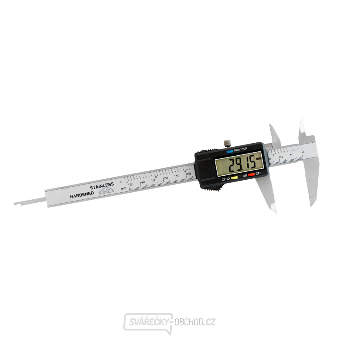 Digitální posuvné měřítko pro leváky KINEX, 150/40 mm, DIN 862