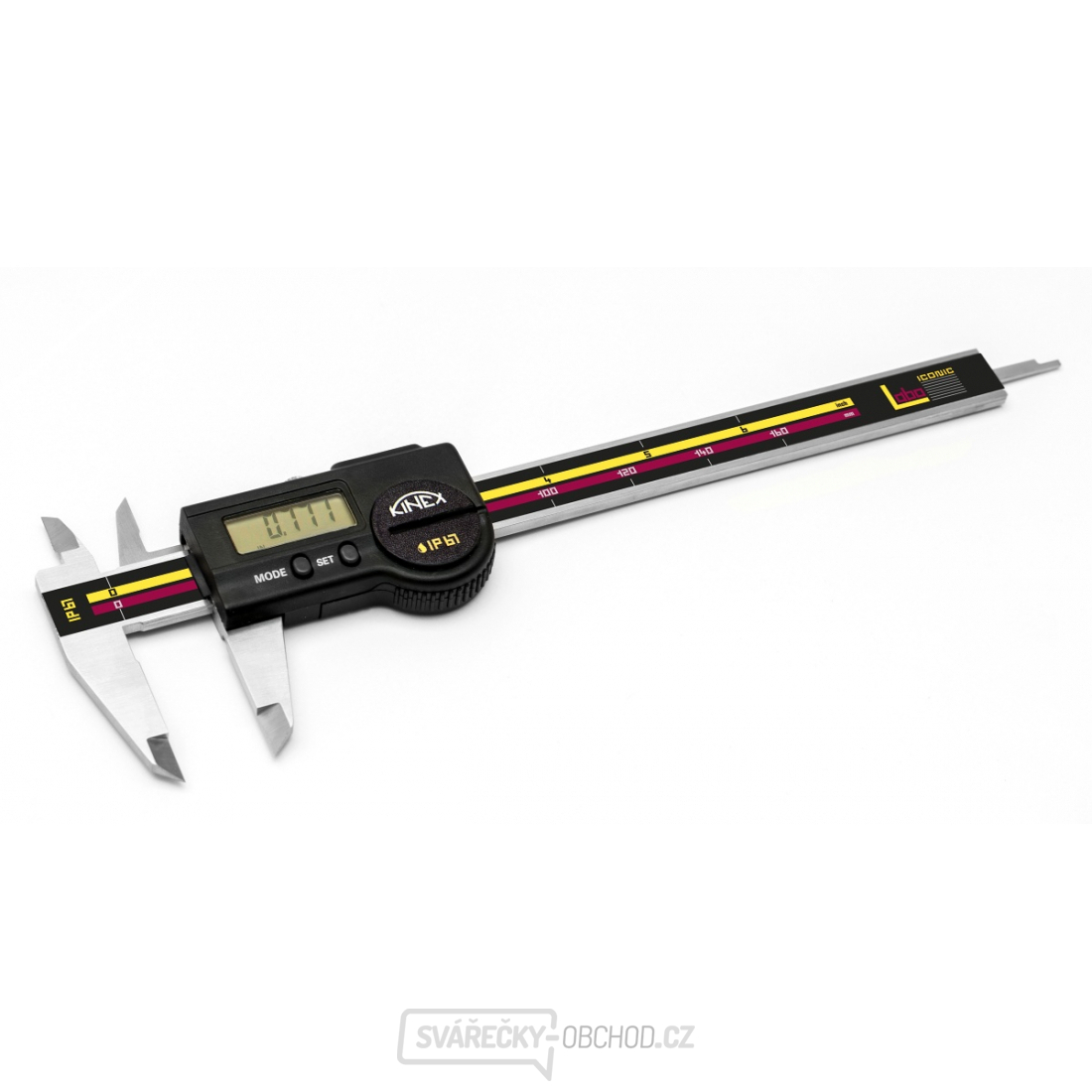 Digitální posuvné měřítko do vlhkého prostředí KINEX ICONIC Labo 150 mm, DIN 862, IP 67 - TOP QUALITY, PC