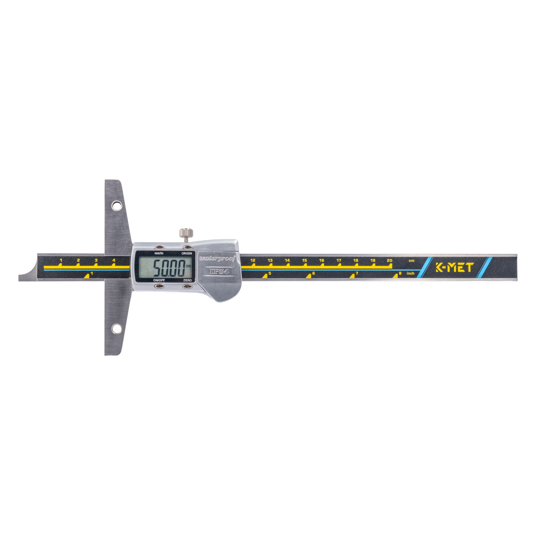 Hloubkoměr digitální bez nosu KINEX 150 mm, 0,01, DIN 862 2050-05-150