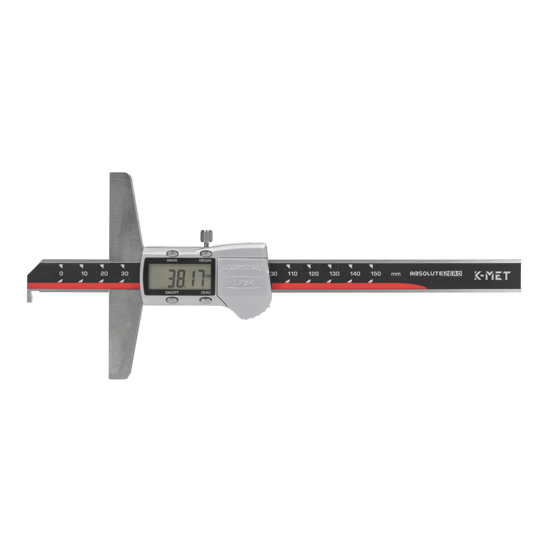 Hloubkoměr digitální s nosem KINEX 150 mm/0,01, DIN 862 2051-05-150