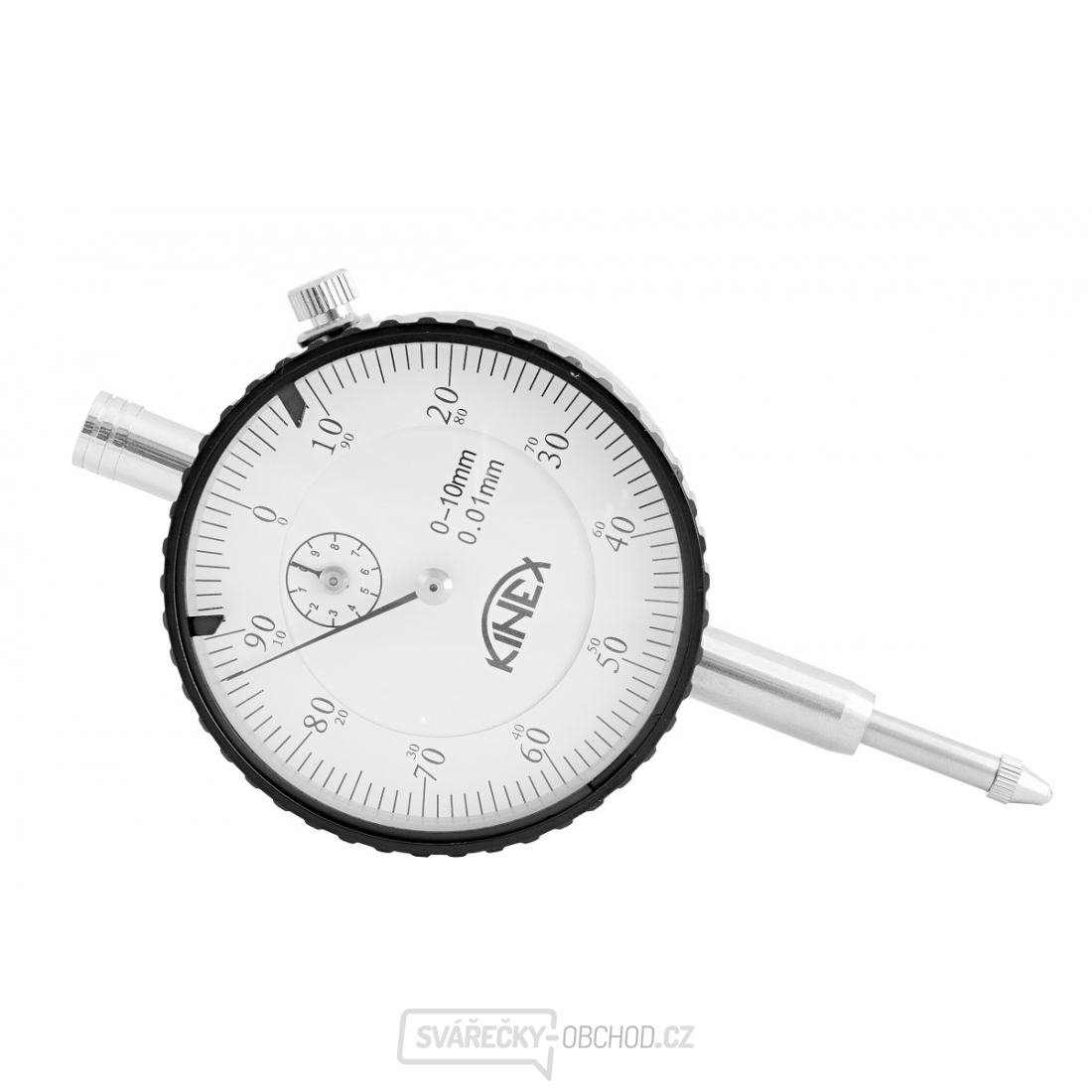 Úchylkoměr číselníkový KINEX 0-10 mm/60 mm/0,01 mm, ČSN EN ISO 463, ČSN 25 1811, ČSN 25 1816