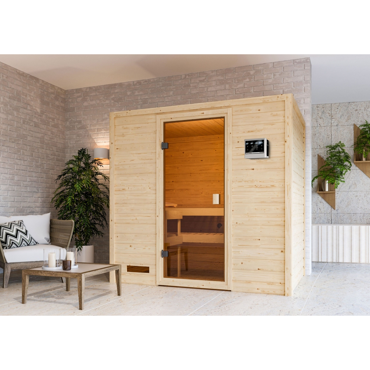 KARIBU HOLZTECHNIK Finská sauna KARIBU SELENA (6164) LG1943