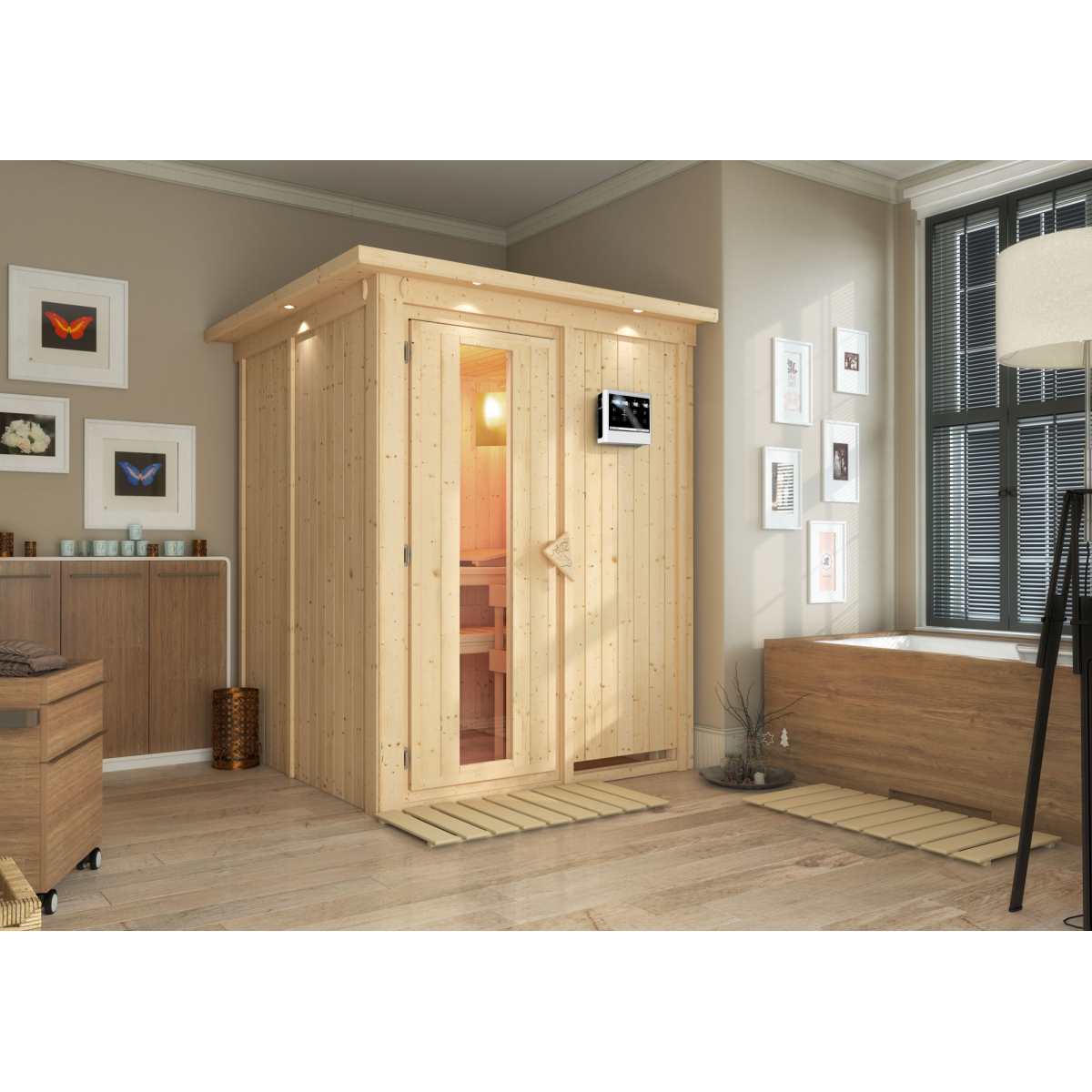KARIBU HOLZTECHNIK Finská sauna KARIBU NORIN (75588) LG1911
