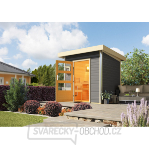 Finská sauna KARIBU TORGE (86187) tm. šedá Finská sauna KARIBU TORGE (86187) tm. šedá gallery main image