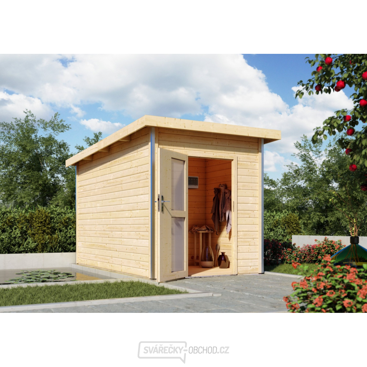 Finská sauna KARIBU TORGE (86196) s předsíní