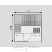 Finská sauna KARIBU CUBEN (80796) s předsíní náhled