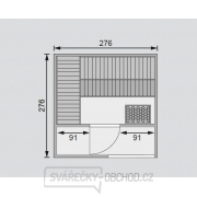 Finská sauna KARIBU CUBEN (81132) tm. šedá s předsíní Finská sauna KARIBU CUBEN (81132) tm. šedá s předsíní náhled