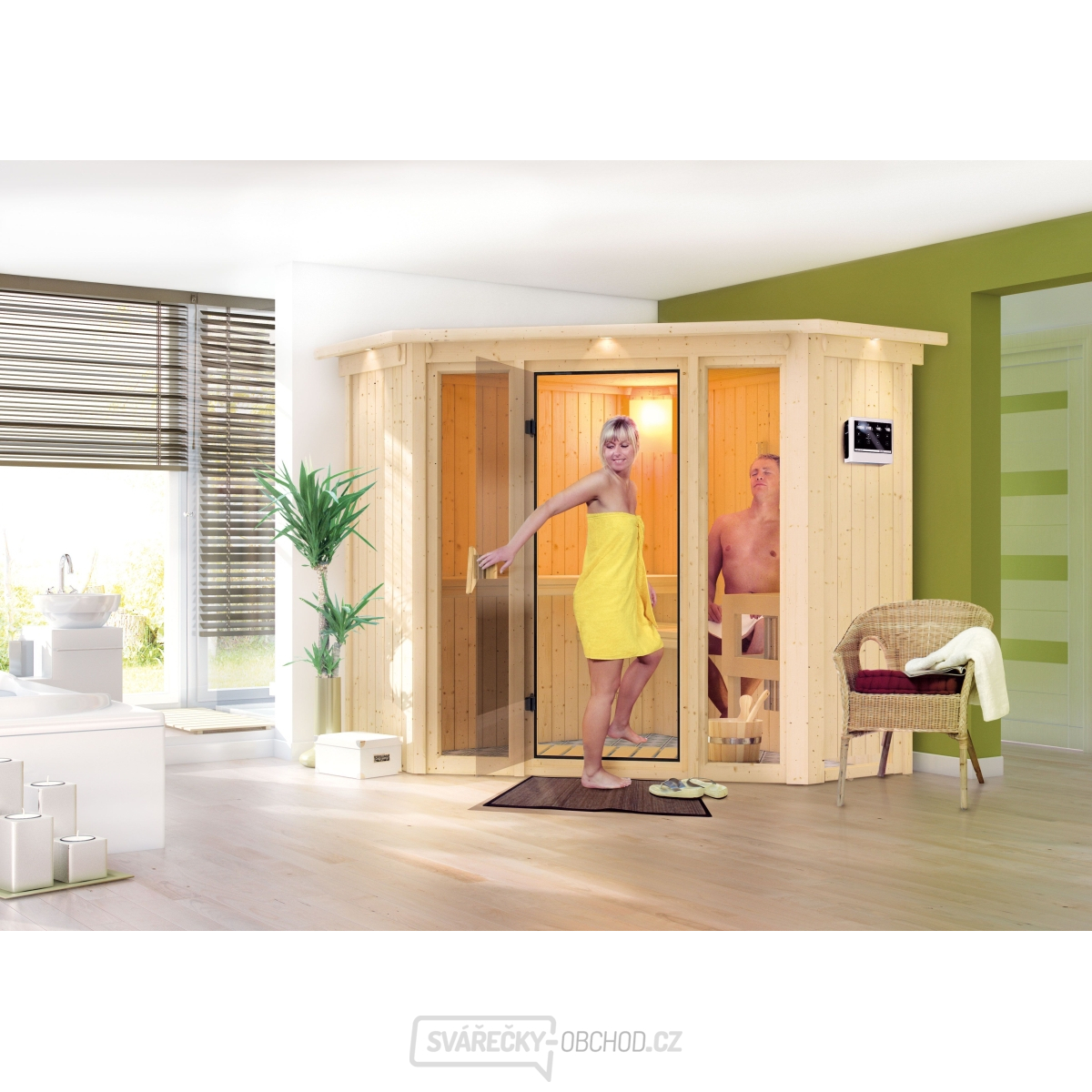 Finská sauna KARIBU FLORA 1 (57003)
