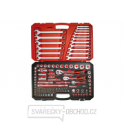 1/4 + 3/8 + 1/2 130dílná sada nářadí 4-32mm + 3 ráčny 72 zubů + klíče (4CZ-146-130-380-120) gallery main image