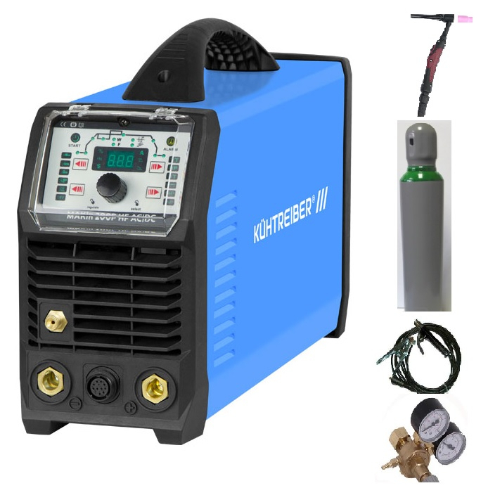 Kühtreiber Svařovací invertor MAKin 200 P HF AC/DC + kabely + TIG hořák + ventil + plná láhev ARGON 8L 068710461set