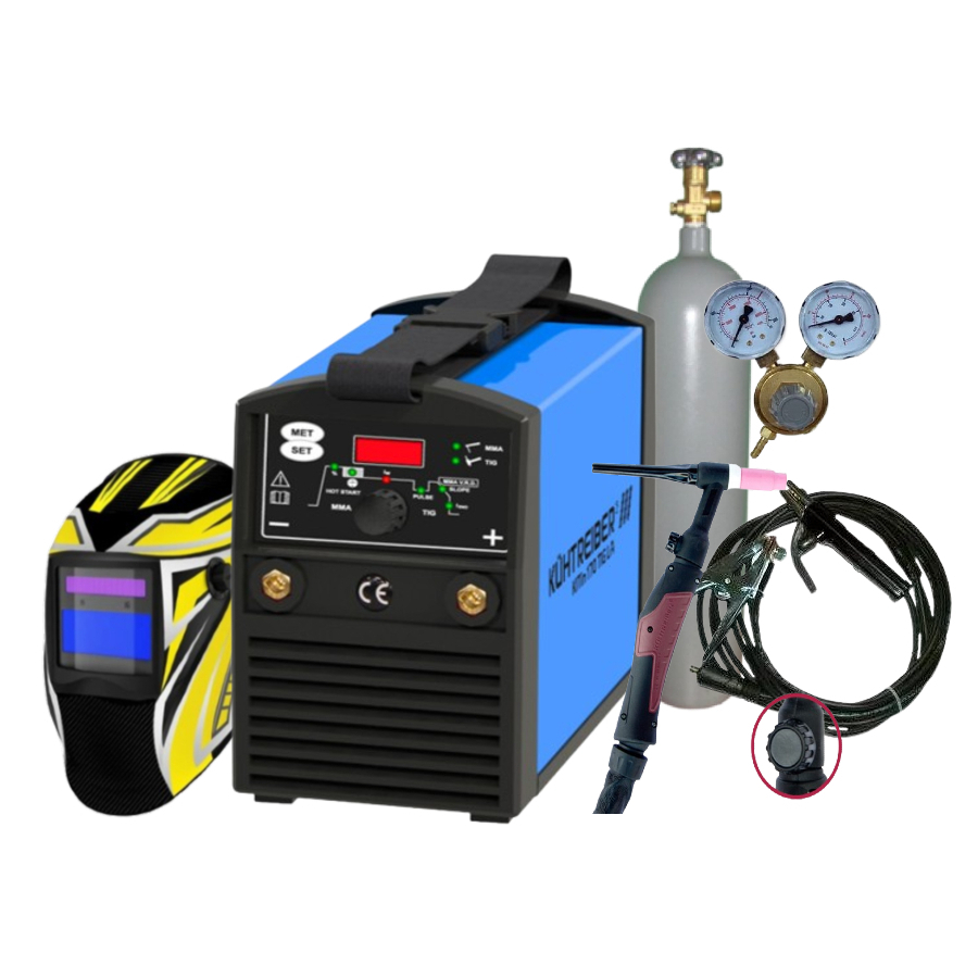 Kühtreiber KITin 170 TIG LA + kabely 25/3m + kukla + hořák + redukční ventil + plná lahev ARGON 43049