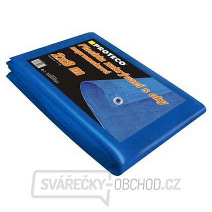 Plachta  4x4 m  nepromokavá s oky modrá 50g/m2