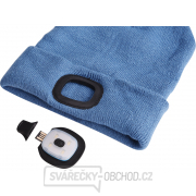Čepice s čelovkou 45lm, nabíjecí, USB, modrá, univerzální velikost Náhled