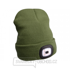 Čepice s čelovkou 45lm, nabíjecí, USB, tmavě zelená, univerzální velikost Čepice s čelovkou 45lm, nabíjecí, USB, tmavě zelená, univerzální velikost gallery main image