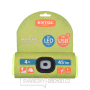 Čepice s čelovkou 45lm, nabíjecí, USB, fluorescentní žlutá, univerzální velikost náhled