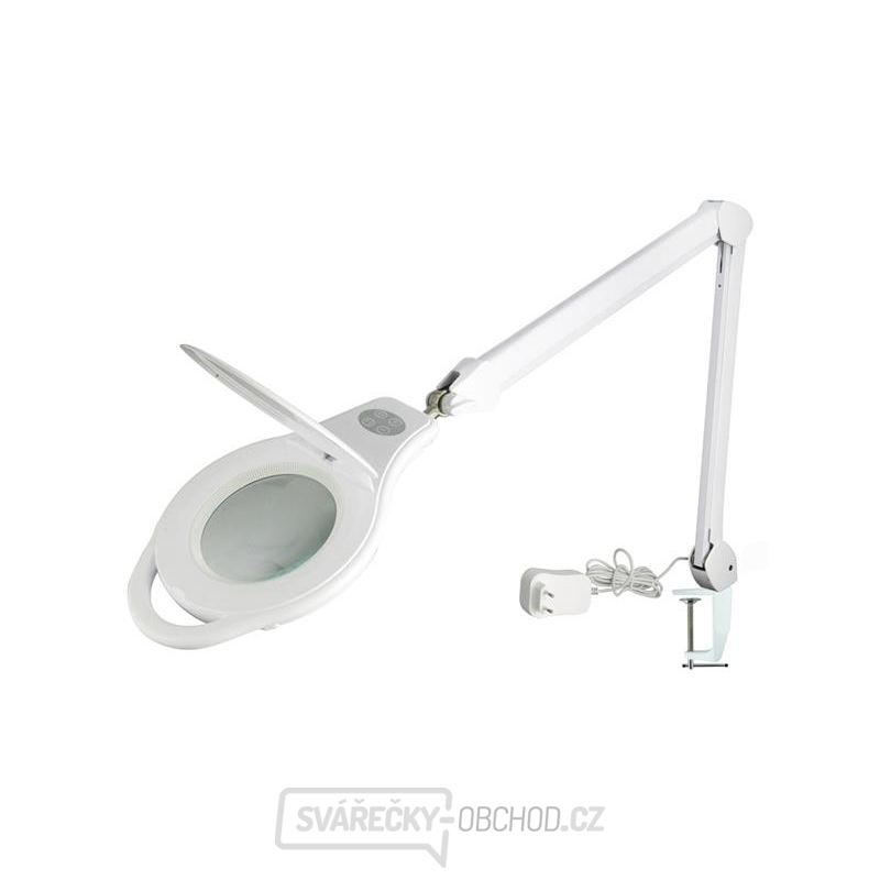Lupa stolní kulatá (svorka)  5diop. SMD LED( 96x) bílá  reg.