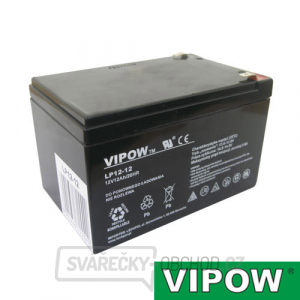 Baterie olověná 12V 12Ah VIPOW