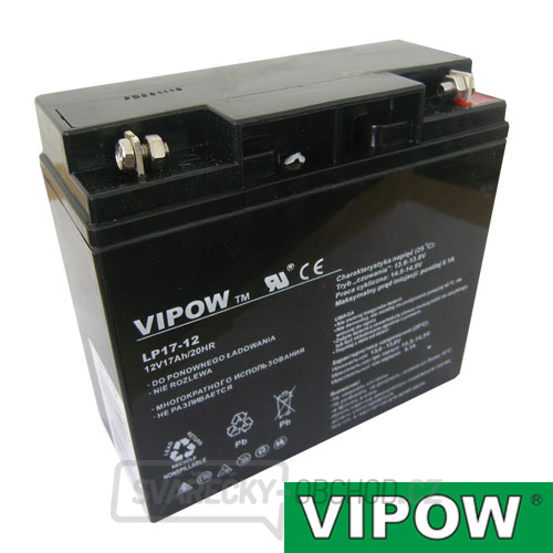 Baterie olověná 12V 17Ah VIPOW