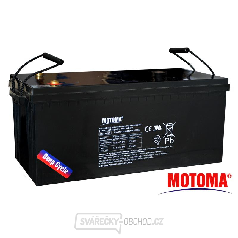 Baterie olověná 12V 200Ah MOTOMA pro soláry
